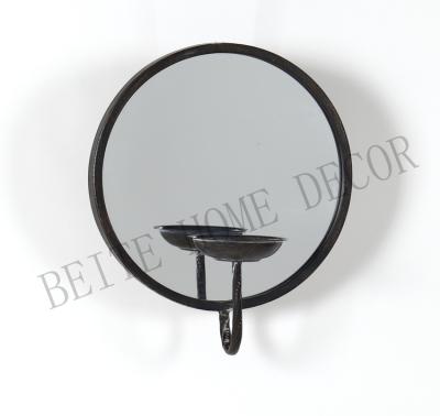 China Wholesale Morden Price Round Mirror Wall Frame Sconce for sale