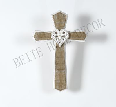 China Art Decor Factory Custom European Church Cross Wall Wood Frame for sale