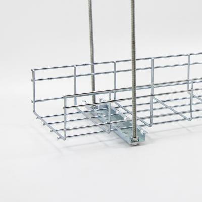 China Steel 400X100 Galvanized Open Wire Tray Network Cable Tray Strong Current Stainless Steel Wire Mesh for sale