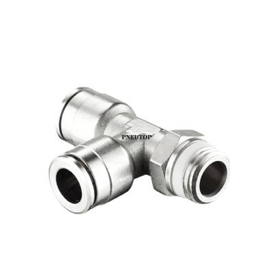 China Factory MALE RUNN TEE Nickel Plated Brass Embedding Fittings for sale