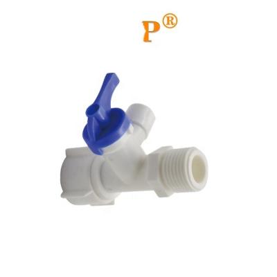 China Automatic Control Reverse Osmosis Water Filter Water Rotating Plastic Water Inlet Tee Three Way Ball Valve for sale