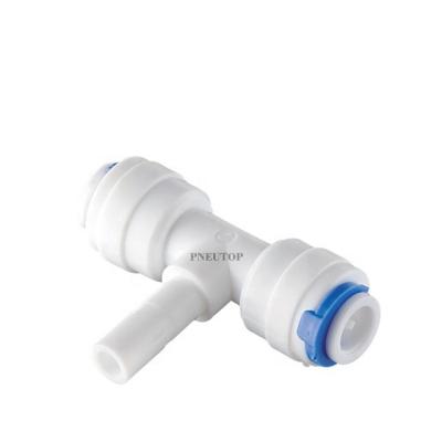 China T-Shaped Plastic PP Plug Hard Rod Into Adapter Connector , Quick Fittings Water Fittings for sale