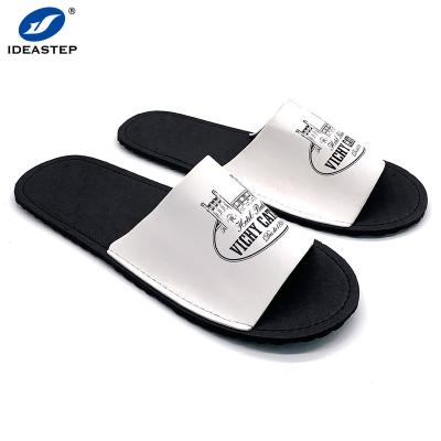 China Ideastep EVA Disposable Women's Slippers with Logo Custom Slides Slippers for Women for sale