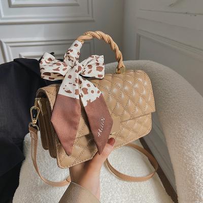 China Other Fashion Korean Silk Scarf Handbags 2021 New Fashion Shoulder Cross - Body Bag Tote Bags Wholesales Woman Leather Luxury Handbag for sale