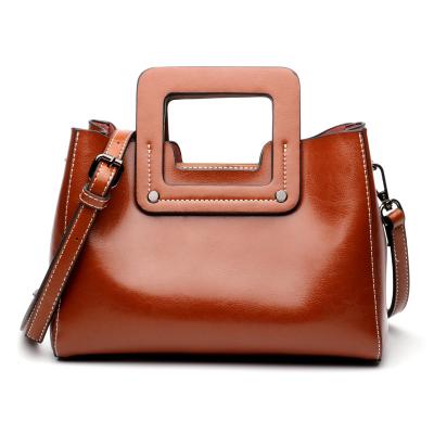 China OEM New Design Fashion Genuine Leather Female Bags Shoulder Bag Women Handbags Ladies Handbags Sets For Women for sale