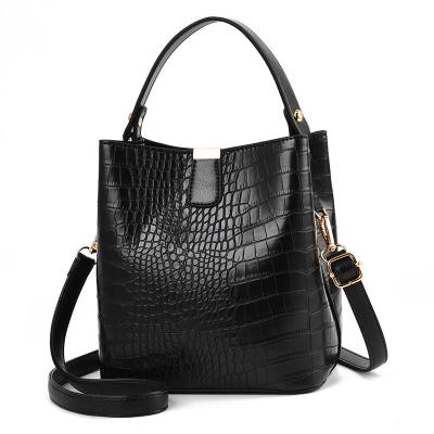 China Handbag 2020 Custom Made High Quality Fashion Women's PU Crocodile Pattern Leather Bags for sale