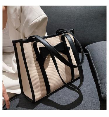 China 2021 New Design Fashionable PU Leather Tote Bags Luxury Handbag For Bow Waterproof Ladies Shoulder Bags Cute Women - Shopping Handbag For Wom for sale