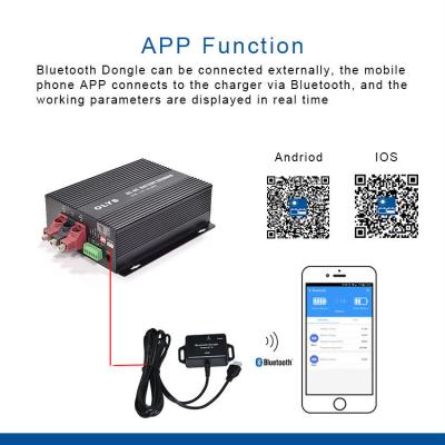 China 12V 60A TRS BT DC Battery Charger 500W For RV Boat Gel Lithium Battery for sale