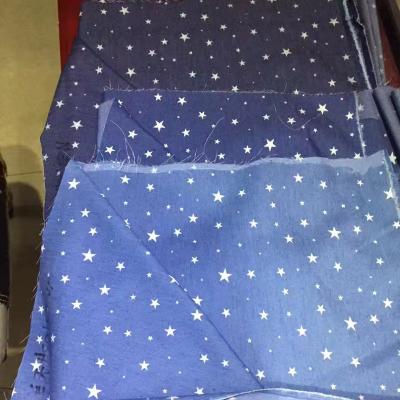 China Breathable Cotton Printed Denim Comfort Fabric Custom Design Wash Denim Fabric for sale