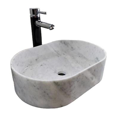 China Modern Venato Bianco Blocks Kitchen Basin Chisel Oval Sink Chinese Carrara Marble Gold Customis for sale