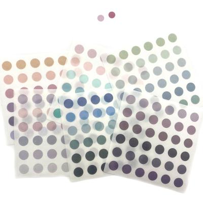 China Wholesale Waterproof CMYK Color Kiss Cut Out Round Dots Sticker for sale