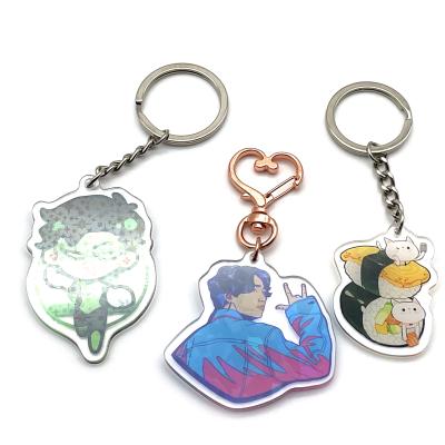 China Waterproof Hot Selling Mug Characters Version Image Transparent Acrylic Charms Key Chains for sale