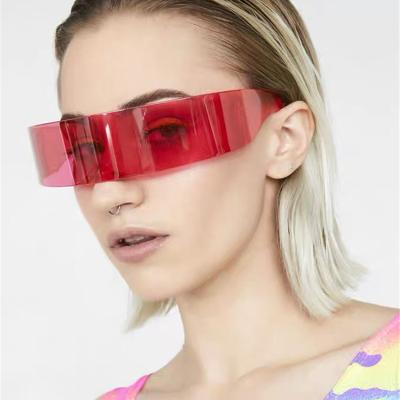 China Wrap Cyberpunk Wrap Around Mirror Lens Sunglasses for sale