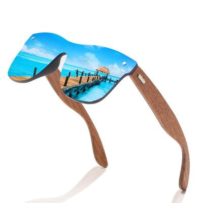 China Fashion Sunglasses New One Piece Wood Polarized Sunglasses for sale