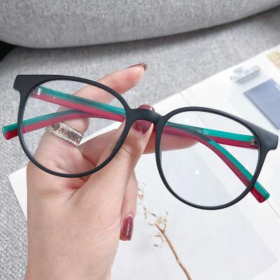 China Reading Game Working Computer Blue Light Blocking Glasses Round Tr90 Frames For Women Men for sale