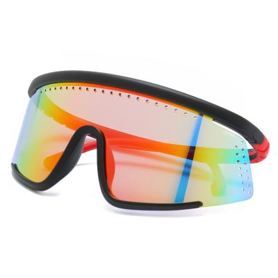 China 2021 High Quality Recycling Oversized Sunglasses One Lens Shield Shade Sports Sunglasses for sale