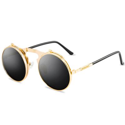 China 2021 Hollow Round Steampunk Sunglasses Metal Men Sunglasses for sale