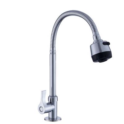 China Chrome Thermostatic Cold Water Deck Mount Faucets Flexible Kitchen Faucet Series for sale