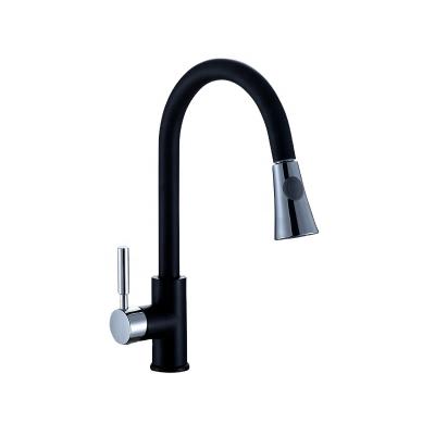 China Thermostatic Faucets Quan Zhou Supplier Pull Out Black Kitchen Mixer Tap for sale