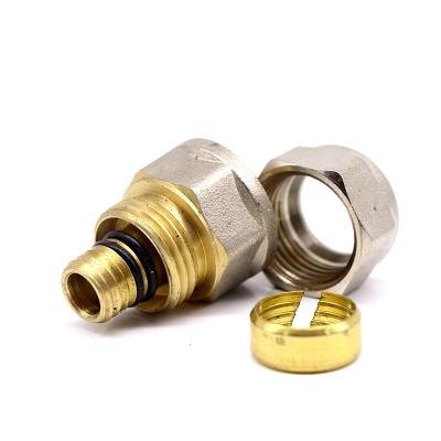 China Pipe connecting T601 hot sale brass fitting, pipe fitting, straight female connector for pex-Al-pex pipe for sale