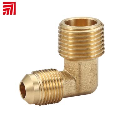 China Brass Cryogen K519 Male Thread Elbow Flare Fitting, Gas Hose Fitting Elbow For Gas for sale