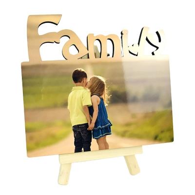 China New Design Sublimation MDF Photo Frame Photo Panel Wooden Photo Block For DIY Custom Heat Transfer Printing for sale