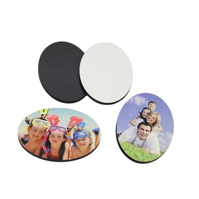 China Hot Sale People Sublimation DIY Shape Fridge Sticker Sublimation MDF Blank Oval Oval Fridge Magnets Customized Printing Blank Fridge Magnet for sale