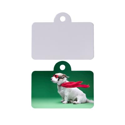 China Personalized Aluminum Dog Tag Collar Blank Sublimation Pet Tags Printable DIY Heat Press Double Sides Dog Tags Supplier for sale