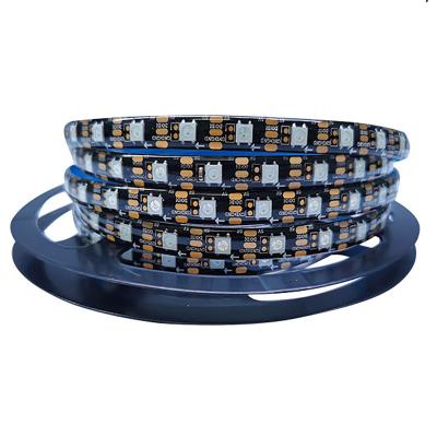 China Waterproof Accessible IP65 DC5V Digital WS2812B SMD5050 IC LED Pixel Light 60leds Integrated Full Color Integrated Strip Light for sale