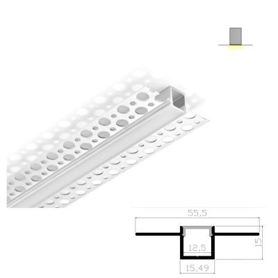 China radiator & Decoration led plaster profile recessed drywall led aluminum profile for ceiling wall gypsum strip light for sale