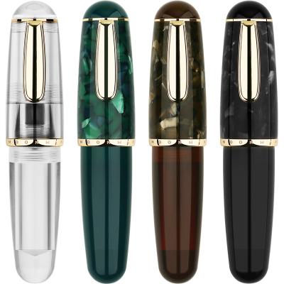 China Moonman-Q1 Style Student Fountain Pen Resin Fountain Pen Barrel Fresh and Natural Transparent Luminous Ink Large Tip Storage Adult Fountain Pen Made in China for sale