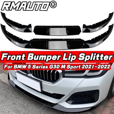 China Gloss Plastic Black Painted G30 Lip FD Style Front Bumper Lip Splitter Spoiler Diffuser Body Kit For BMW 5 Series G30 M Sport 2021-2022 for sale