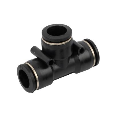 China PE Air Connectors 4mm 6mm 8mm 10 12MM Pneumatic Fitting Quick Connect Slip Lock Tee 3Way Plastic Pipe Water Hose Tube Connector for sale