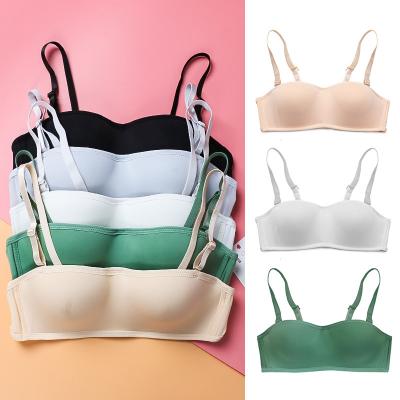 China New one-piece removable straps push up seamless invisible sexy one-piece women strapless tube bra for sale