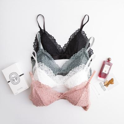 China Women's Underwear Triangle Cup Thin Women's Underwear Strap Style French Seamless Silk Bras Ladies Bra for sale