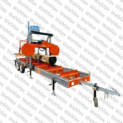 China Large horizontal portable sawmill with basic hydraulics for wood cutting for sale