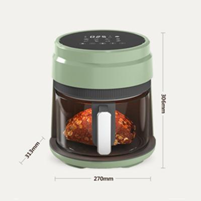 China Hotel New Arrival No Oil Visual Transparent Multifunctional Glass Air Fryer for sale