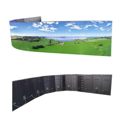 China Indoor Outdoor Waterproof P5 Curved Flexible Led Full Color Video Advertising Display Screen for sale