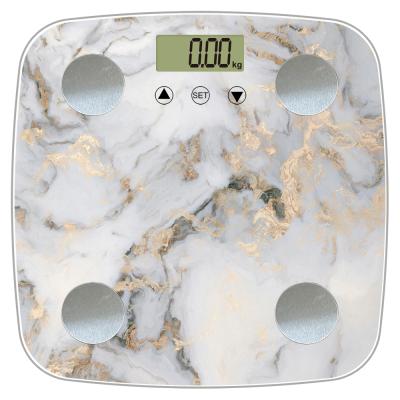 China Tempered Glass+ABS BL-3402 6mm Smart Digital Weight Scale Manufacturer Body Fat Weighing BMI Plastic Glass Personal Bathroom Scales for sale