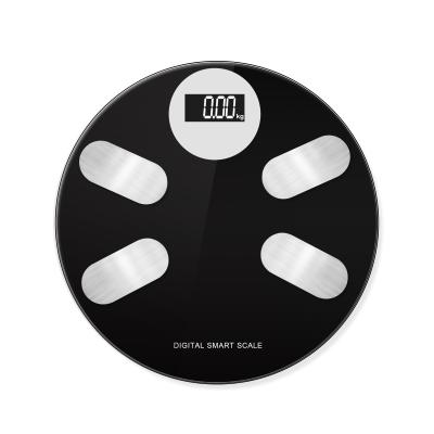 China New fat phone weight function BL-28R 2022 connection app connection products blue tooth scale body fat round smart scales for sale