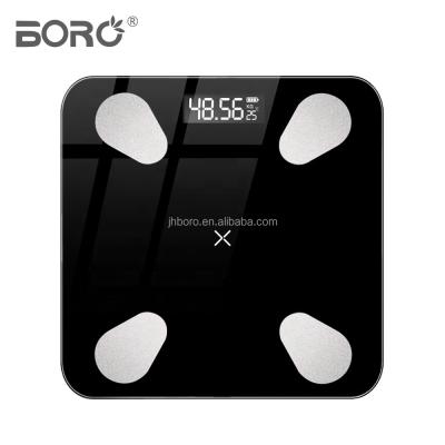 China Tempered Glass + Plastic ABS BL-2601 Digital Smart Fat Weight Scale That Works With Smartphone App for sale