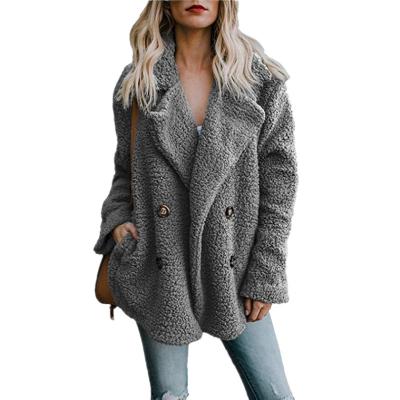 China 2021 Anti-wrinkle Fashion Design Ladies Shear Open Front Warm Winter Coat Women Clothing for sale