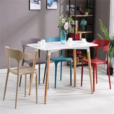 China Chinese beech wood leg supplier for sale modern minimalist square wood leg dining table for sale