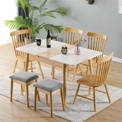 China Exclusive Hot Selling Beech Wood Leg Square Wooden Leg Modern Multifunctional Dining Table for sale