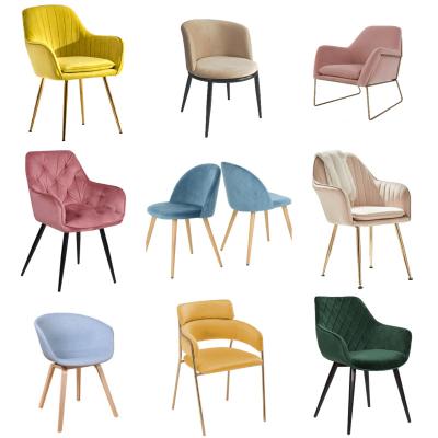 China (Other)Adjustable Luxury Nordic Design Dining Furniture Modern Sillas Metal Leg Upholstery Fabric Velvet Dining Chairs For Dining Room Restaurant for sale