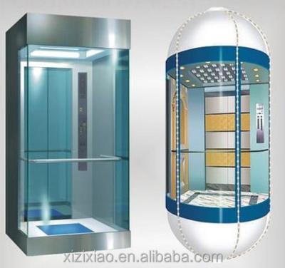 China Shopping Mall Glass Passenger Elevator Safe Round Glass Elevator for sale