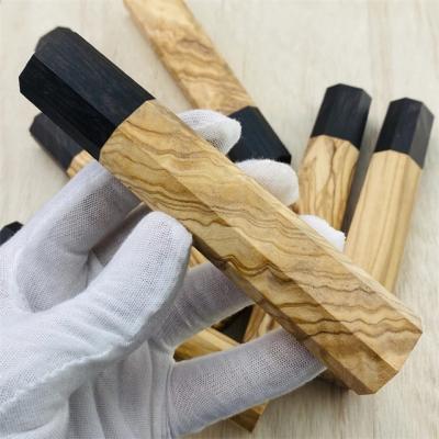 China Viable kitchen knife with octagonal handle, semi-finished craft, from rosewood resin, ebony, Damascus, diy for sale