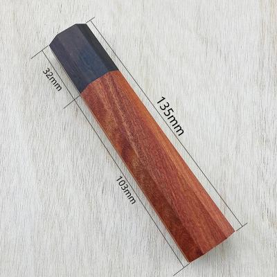 China 1Piece Viable Red Sandalwood+Ebony Octagonal Knife Handle For DIY Semi-Complete Knife Hanandle Damascus Kitchen Knife Material Handle for sale