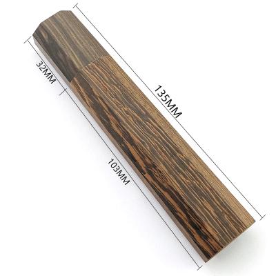 China Viable Wood+Ebony Octagonal Knife Handle 1piece Wenge For DIY Knife Half Handle Damascus Kitchen Knife Material Handle for sale