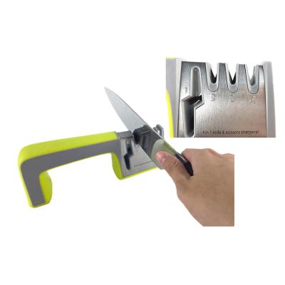 China Amazon Viable Hot Sales Knife Sharpener 4 Stage Professional Multifunctional Manual Knife Sharpener for sale